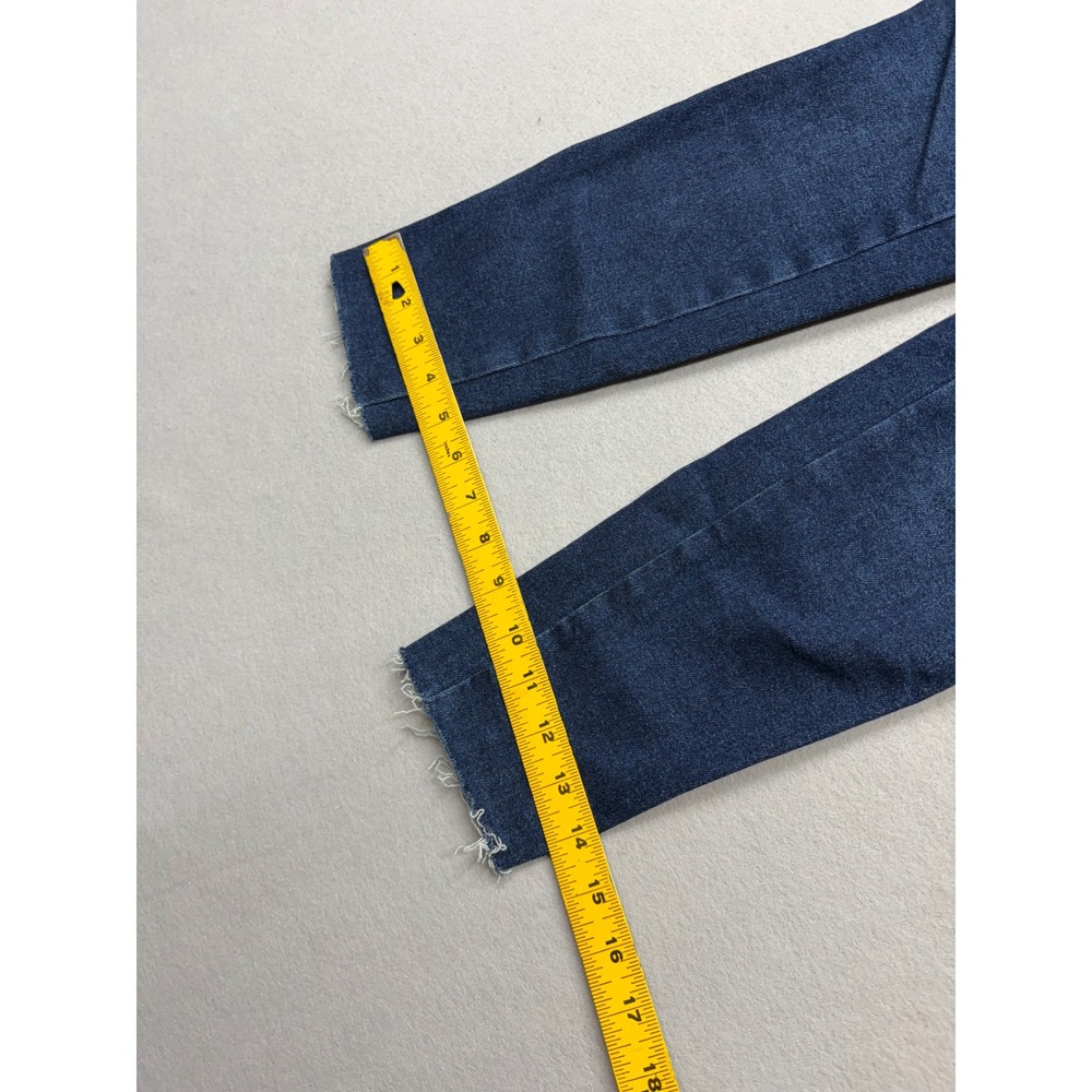 We The Free Jeans Women 27 Blue Skinny High Rise Raw Hem Stretch Denim - Picture 8 of 10
